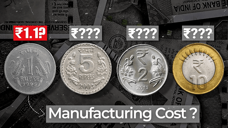 What is the manufacturing cost of one rupee?